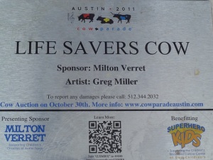 Life Savers Cow plaque